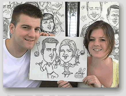 5 minute party caricature)